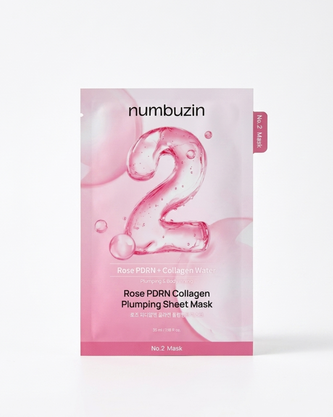 Numbuzin No.2 Rose PDRN Collagen Plumping Sheet Mask